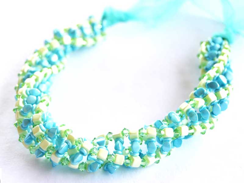 Spiral bead necklace sale
